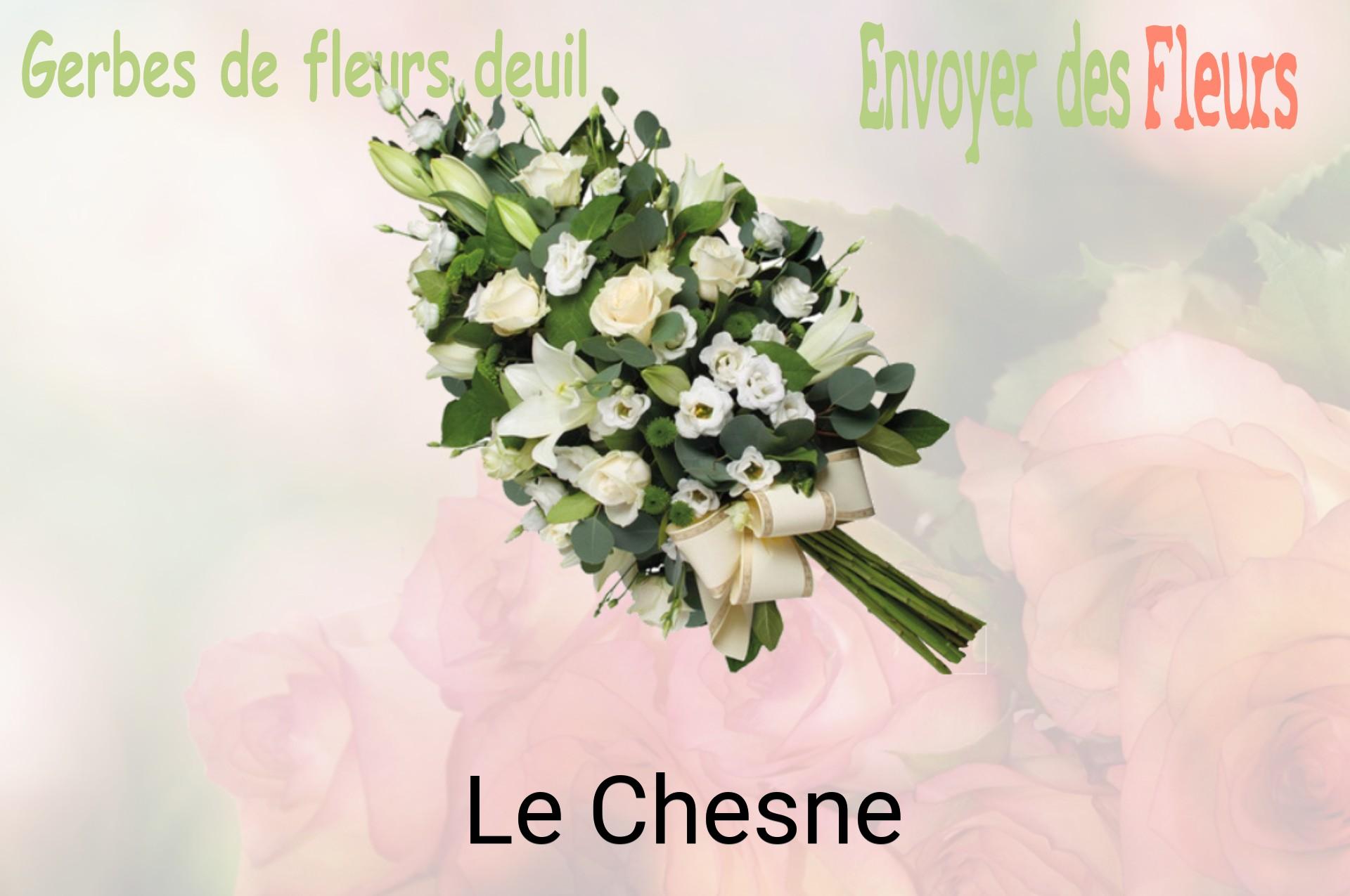 Gerbe de fleurs de deuil livrée à Le Chesne